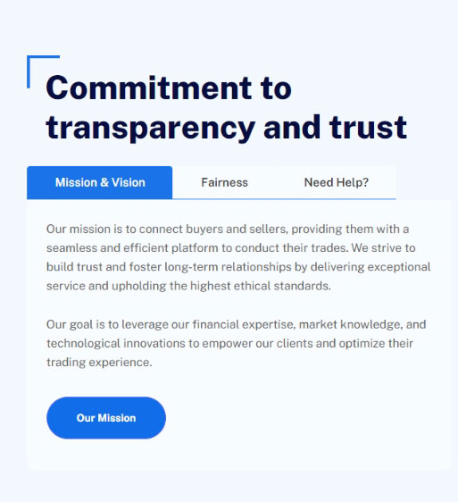 commitment to transparency and trust