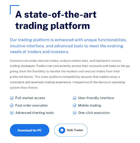 a state-of-the-art trading platform